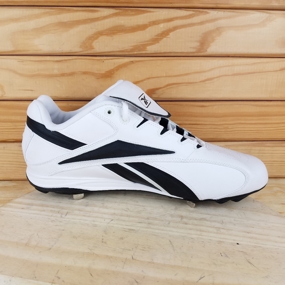 NEW Reebok Leather Baseball Metal Cleats Shoes MLB Authentic Lace-up  RB 410 KTS - Picture 7 of 12